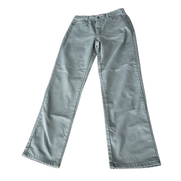 Lee Denim - Lee Relaxed Straight Leg High Waisted Army Green Denim Pants
